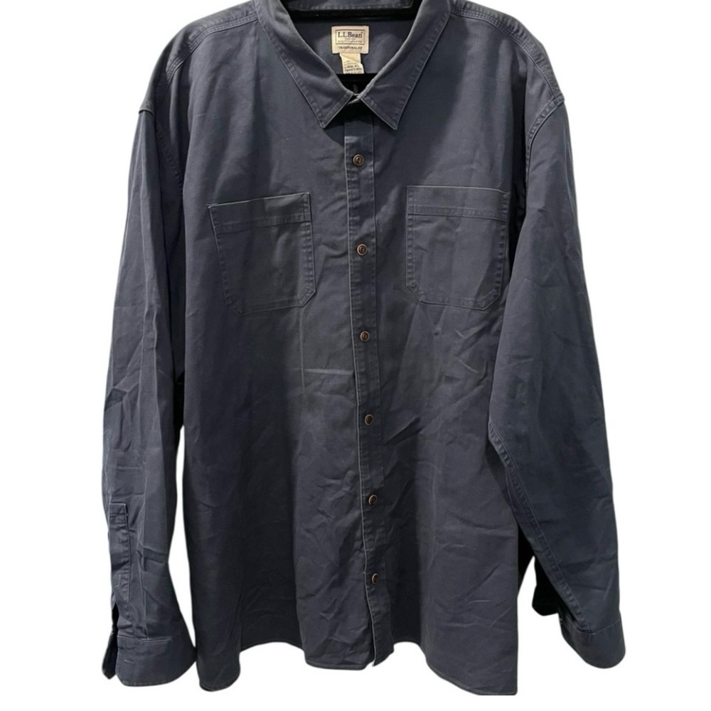 L.L. Bean Dark Blue Casual Button Down Shirt Size 3XL Traditional Fit Men’s